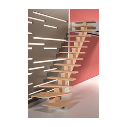 Escalier KALEA avec quart tournant droit finition comanche pure