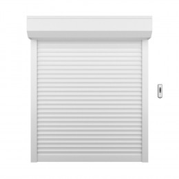 Volet roulant h.140xL.150cm Aluminium blanc elec radio
