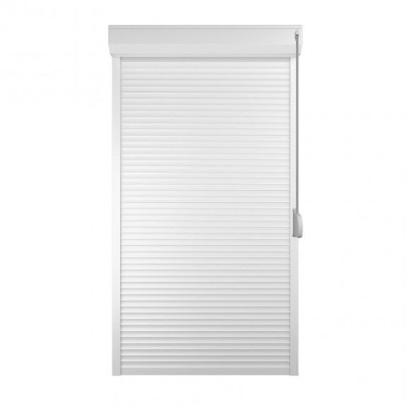 Volet roulant h.220xL.120cm PVC blanc sangle