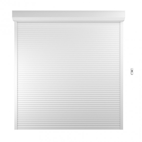 Volet roulant h.220xL.180cm Aluminium blanc elec radio