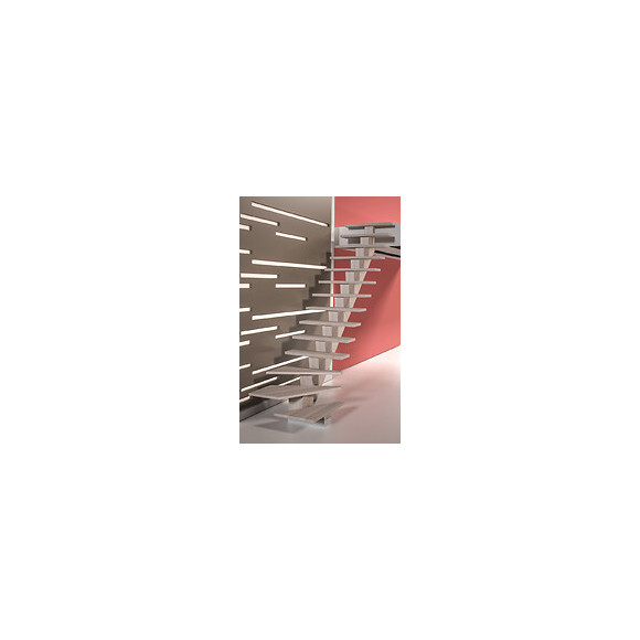 Escalier moderne KALEA avec quart tournant droit finition apache grey