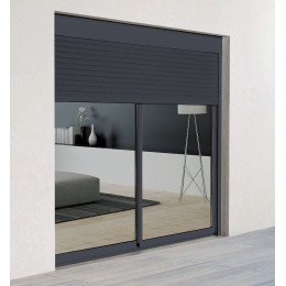 Volet roulant motorisé filaire alu Gris 215x240cm