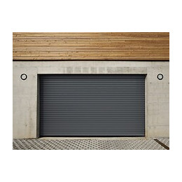 Porte de garage enroulable 2x3m alu Gris