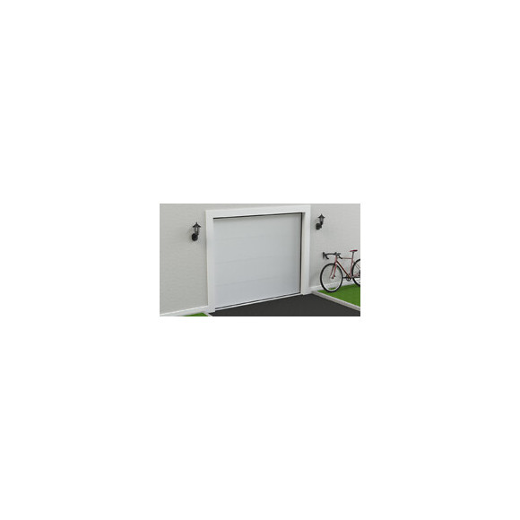Porte Garage sectionnelle 240x200cm Lisse Blanc