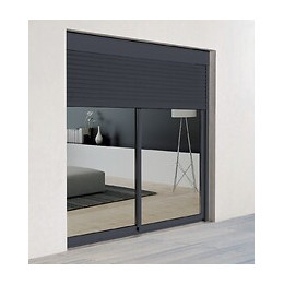 Volet roulant motorisé filaire alu Gris 215x240cm