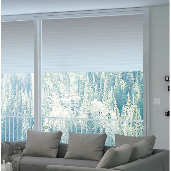 Volet roulant motorisé filaire PVC Blanc 215x180cm