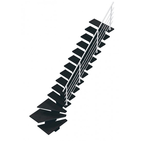 Escalier Gomera quart tournant droit marches lisses