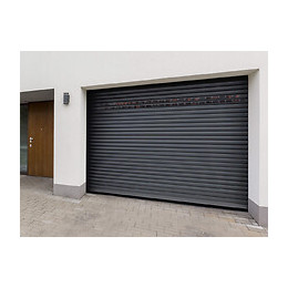 Porte de garage enroulable + hublot 2x2.40m alu Gris