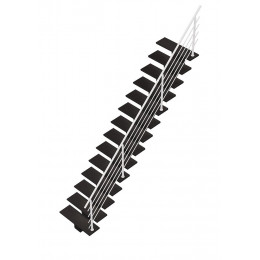 Escalier droit Gomera avec marches lisses Valch