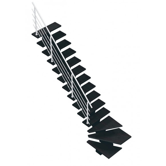 Escalier Gomera quart tournant gauche marches lisses