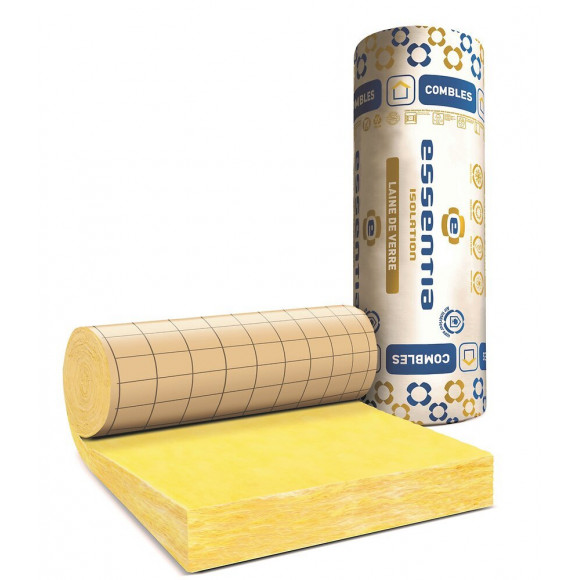 Rouleau Laine de verre 100mm revêtu