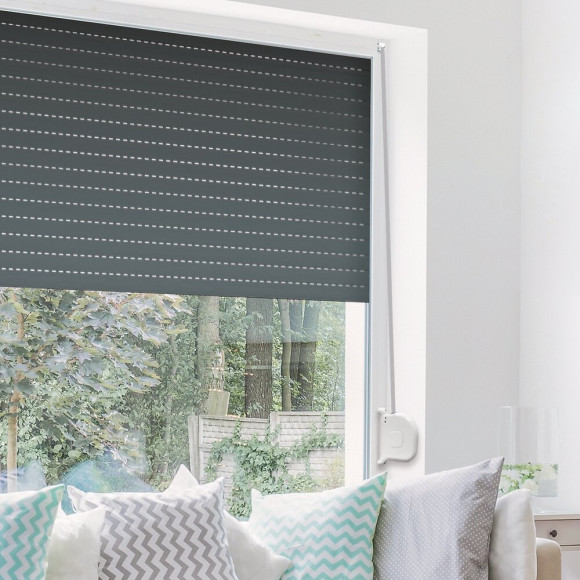Volet traditionnel recoupable alu Gris 155x120cm