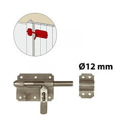 Verrou De Box À Cadenas Ø12 Mm Afbat, Acier Inox Brossé