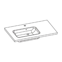 VASQUE RESINE 45X90 GAUCHE