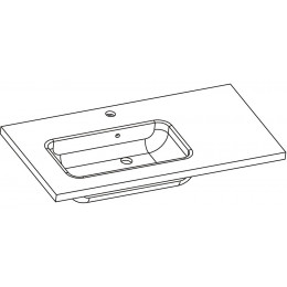 VASQUE RESINE 45X90 GAUCHE