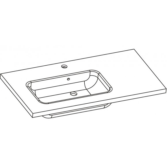 VASQUE RESINE 45X90 GAUCHE
