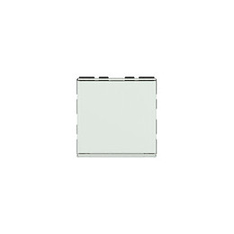 Poussoir avec porte-Ã©tiquette Mosaic Easy-Led 6A 2 modules - blanc