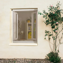 Moustiquaire enroulable recoupable alu Blanc 130x80cm