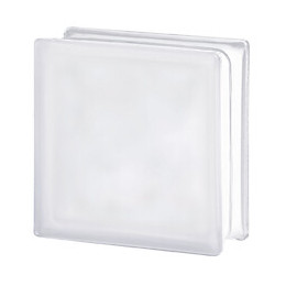 Brique de verre ondulée sablée