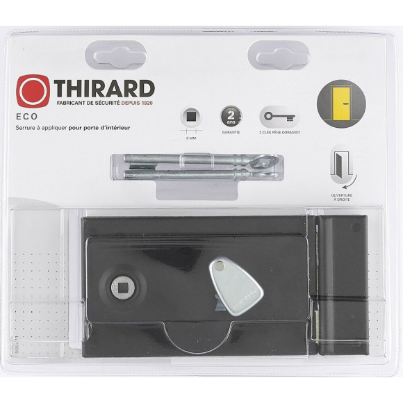 Serrure En Applique Thirard, Axe 55 Mm, À Poignée, Ouverture À Droite