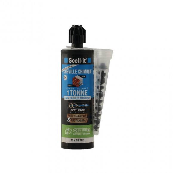 Cartouche scellement chimique 160ml + buses