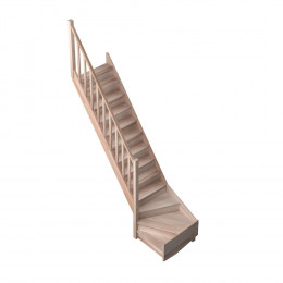 Escalier TRADI ECO avec 1/4T gauche en hêtre