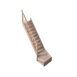 Escalier TRADI ECO avec 1/4T gauche en hêtre