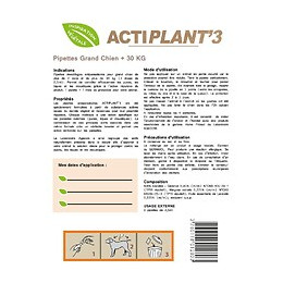 3 Pipettes antiparasitaires ACTIPLANT'3 grand chien.