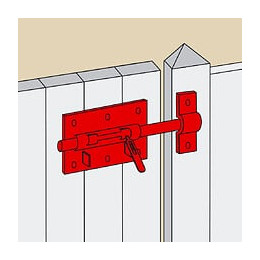 Verrou À Levier Verrou De Box Porte Cadenas + Gâche Afbat, Acier Zingué Gris
