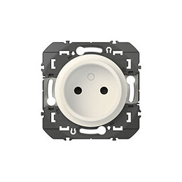 Prise de courant 2P à puits dooxie 16A finition blanc - sachet