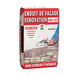 Enduit de façade rénovation blanc casse 25kg