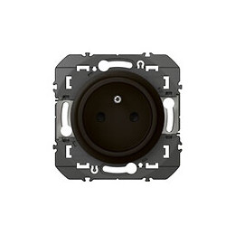 Prise de courant easyréno 2P+T faible profondeur dooxie 16A noir