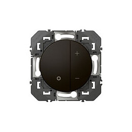 Variateur toutes lampes dooxie 2 fils sans Neutre finition noir-sachet