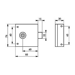 Serrure En Applique Thirard, Axe 60mm, À Poignée, Ouverture À Droite Ou À Gauche