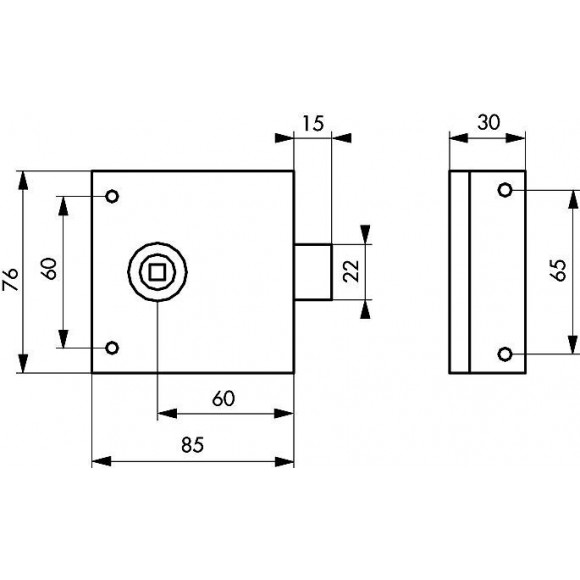 Serrure En Applique Thirard, Axe 60mm, À Poignée, Ouverture À Droite Ou À Gauche