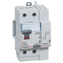 Interrupteur différentiel DX3-ID 2P type AC 30mA - 63A