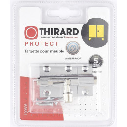 Targette À Pêne Rond Thirard, Laiton Chromé Gris