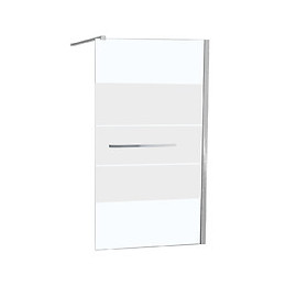 Paroi de douche à l'italienne largeur 140 cm en verre 8 mm dépoli