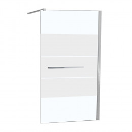 Paroi de douche à l'italienne largeur 140 cm en verre 8 mm dépoli