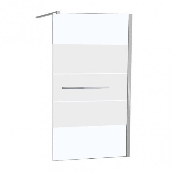 Paroi de douche à l'italienne largeur 140 cm en verre 8 mm dépoli