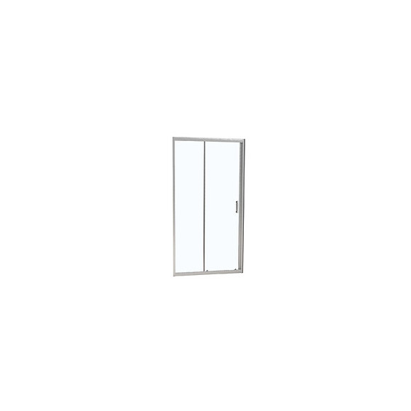 Porte de douche coulissante largeur 120 cm en verre 6 mm transparent