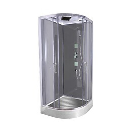Cabine de douche d'angle gris 90x90cm