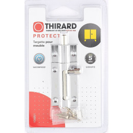 Targette À Pêne Rond Thirard, Laiton Chromé Gris