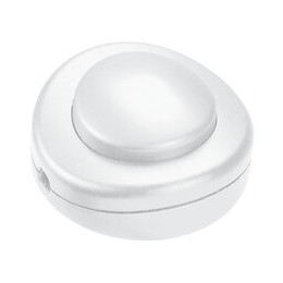 Interrupteur 2A 250V avec commande au pied pour lampadaire - blanc