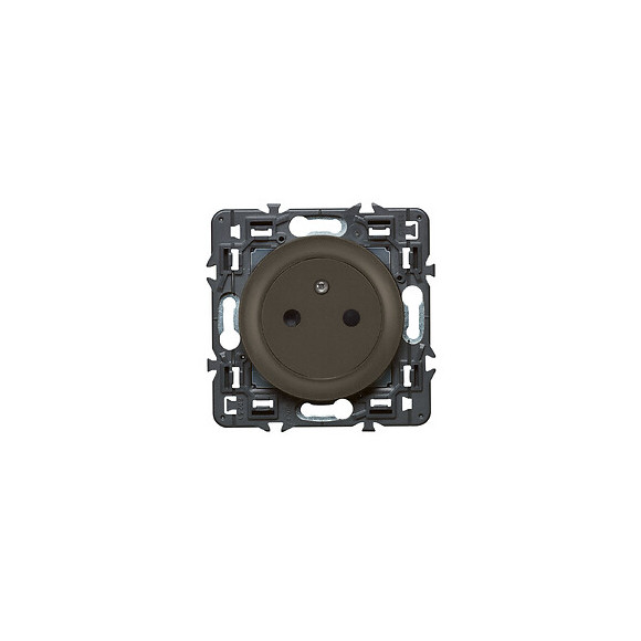 Prise de courant avec terre Céliane Surface - graphite