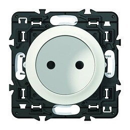 Prise de courant sans terre Céliane - blanc