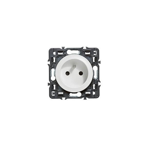 Prise de courant avec terre Céliane - blanc