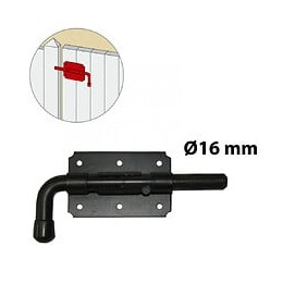 Verrou Pistolet Acier Prépeint, H.65 X L.175 X P.25 Mm