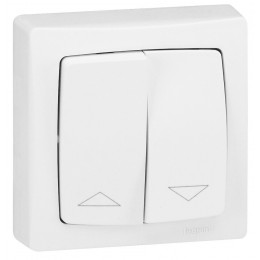 Interrupteur individuel de volets roulants Appareillage Saillie- blanc