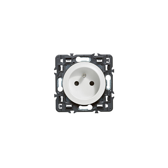 Prise de courant avec terre Céliane - blanc